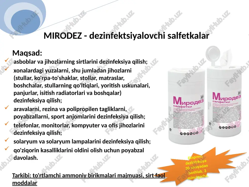 professional dezinfektsiyalash mahsulotlar - Page 5