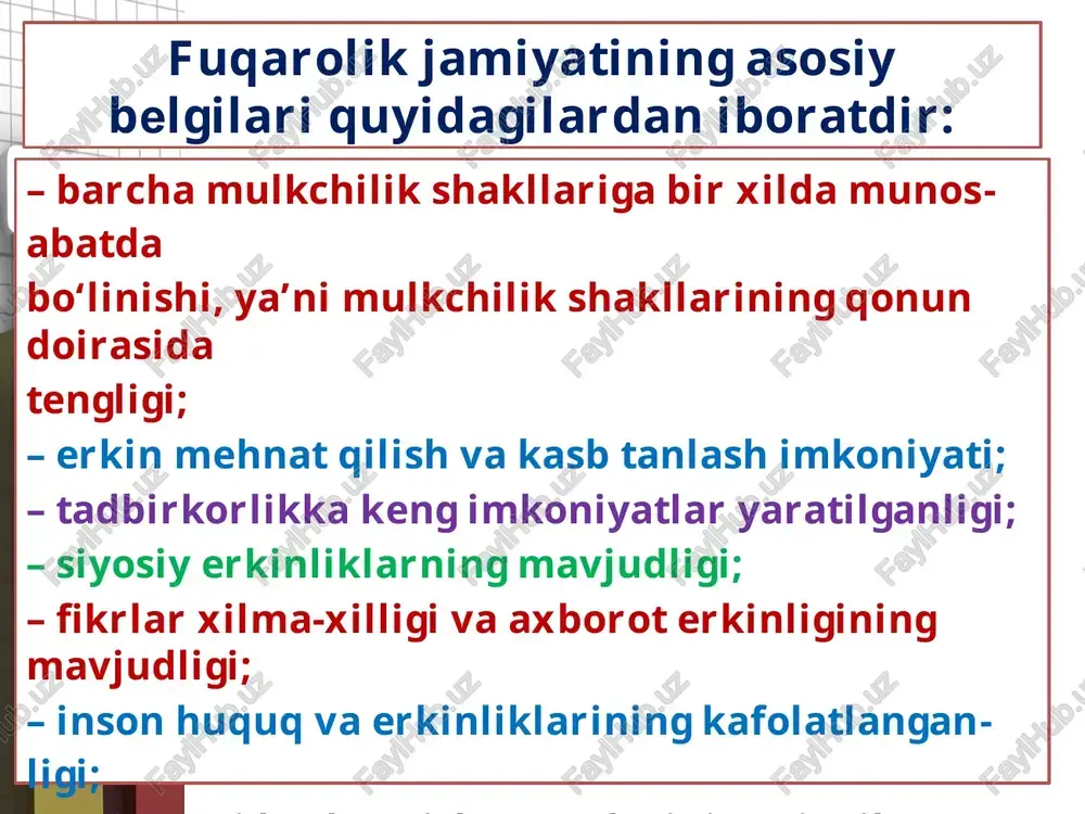 fuqarolikjamiyatining asosiy belgilar va tamoyillari - Page 5