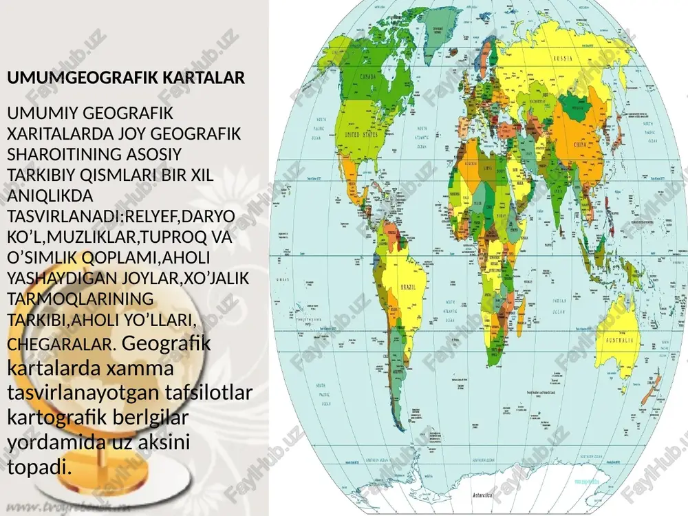 umumgeografik kartalar va ularning xususiyatlari - Page 5