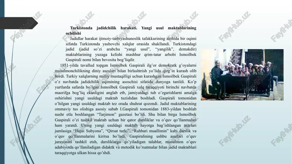 ha yumushlardan xabardor bo’ldi. u ikki yildan so’ng «qlbud» bo’lisiga o’tib mirzolik qiladi va tez orada muftillikka ko’tariladi. 1916 yilgacha shu yerda ishlaydi. thank you image1.jpg image2.jpg patapansra cap kunmnarypron oxuanaphnirstn (us, typommanad, whe ba- ail ‘ymra capo a7cak, aukapkg ‘ompynouapnex rapakkit stapmua ba sum 7a, ‘avsyoans fa o6pya 8a phbok roliap. yx, xosuprat xonunenara nanom atcak, niu pa pyuera sy71a7 ba mokckothat ar ook hachgans oynwannyp, maxeyara box6yp0t /docprops/thumbnail.jpeg