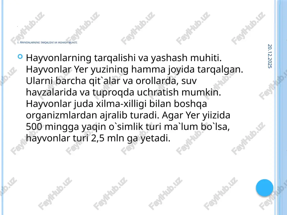 hayvonotolamining xilmaxilligi va ularning tabiatdagi tutgan o'rni - Page 5