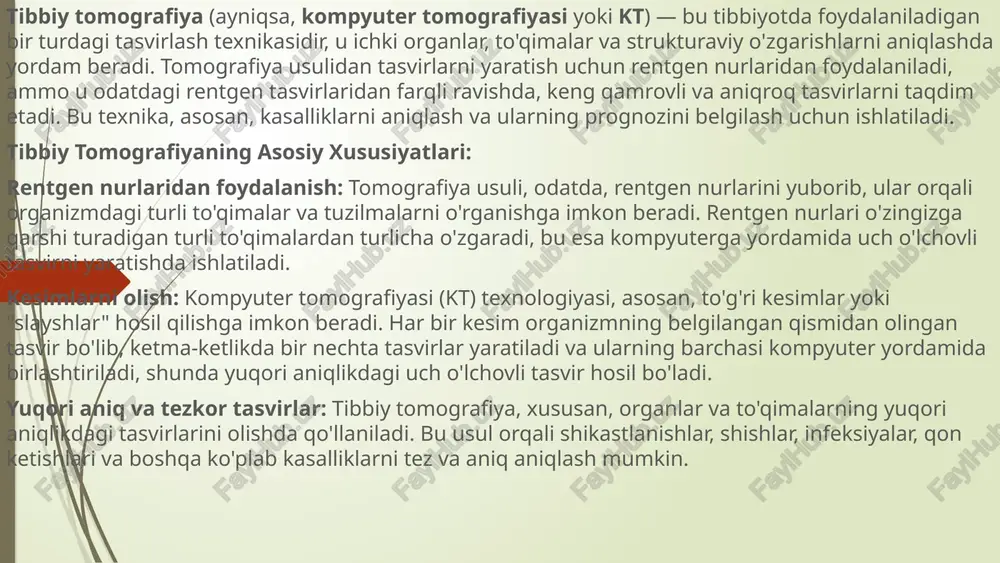 tibbiy tomografiya apparatlari ishlash prinsiplari - Page 5