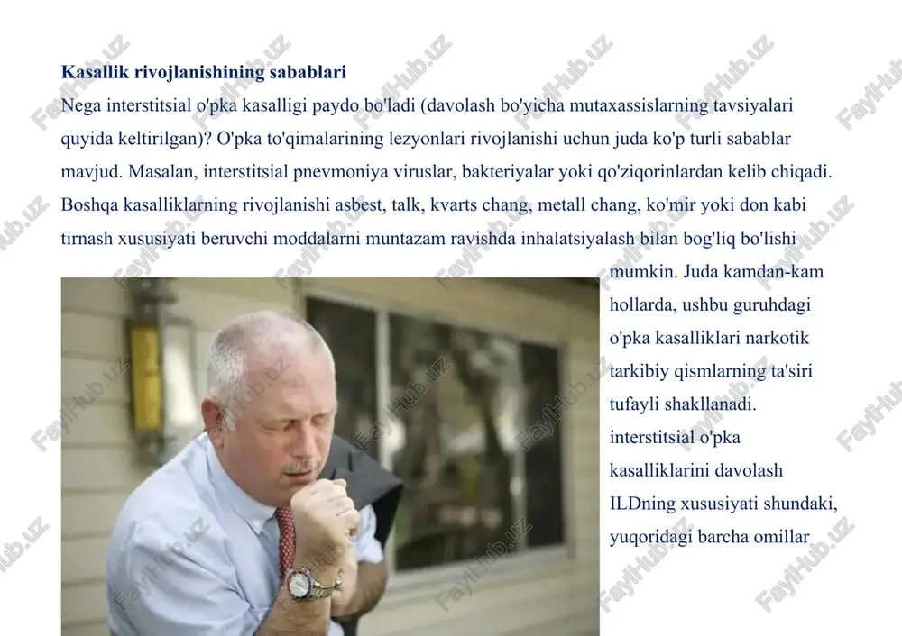 qolada surunkali obstruktiv o'pka kasalligi (koah) haqida so'z boradi. siz patologiyaning alomatlarini, profilaktika choralarini va kasallikni nazorat qilishni bilib olasiz o'pka nima uchun va qanday og'riyapti? nafas olishda o'pka og'riyapti: sabablari, tashxisi va davolash statistik ma'lumotlarga ko'ra, aholining taxminan 90 foizi bel og'rig'idan aziyat chekadi. bu keksa odamlar va o'smirlarga ham tegishli. bu ko'pincha o'pkada og'riq tufayli yuzaga keladi. bu ma'lum kasalliklar yoki ko'krak umurtqa pog'onasi yoki u bilan bog'liq bo'lgan mushaklarning shikastlanishi natijasida paydo bo'lishi mumkin. faqat shifokor aniq sababni aniqlay oladi skuamoz hujayrali o'pka saratoni: tavsifi, sabablari, tashxisi va davolash xususiyatlari saraton kabi dahshatli kasallik yaqinda juda keng tarqalgan. zamonaviy tibbiyot uni oldini oladigan dori-darmonlarni topishga harakat qilmoqda quloqning qo'ziqorin kasalligi: sabablari, belgilari tavsifi, tashxisi va davolash soʻnggi paytlarda qoʻziqorin kasalliklari, jumladan, yuqori nafas yoʻllarining shikastlanishi koʻpaydi. ko'pincha quloqning qo'ziqorin kasalliklari bolalik davrida (otitis media umumiy sonining 27% hollarda) uchraydi, lekin kattalarda ham tashxis qo'yish mumkin. xavf guruhiga …