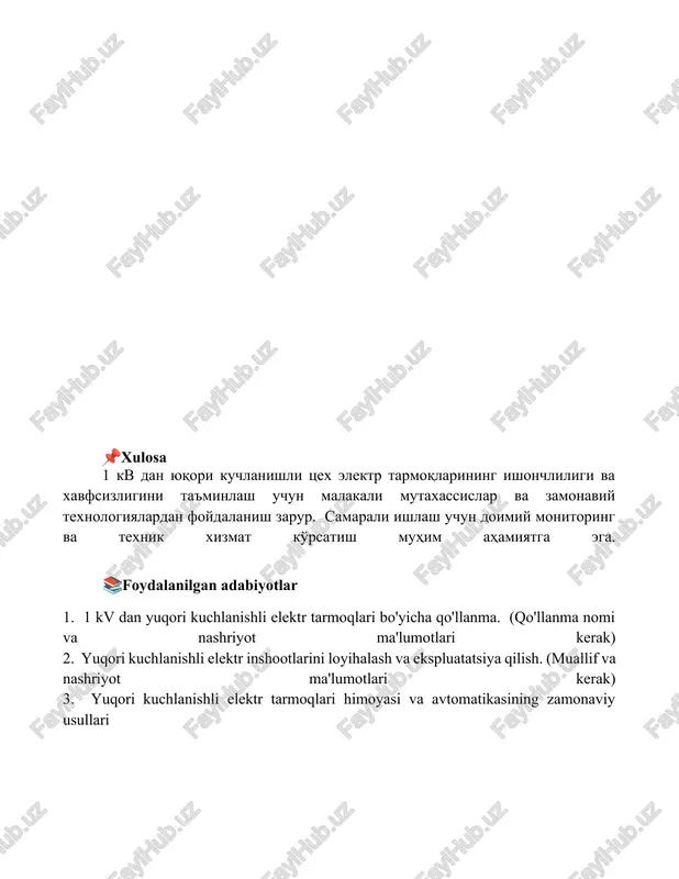 1 kv dan yuqori kuchlanishli sex elektr tarmoqlari - Page 5