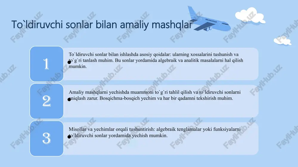 to`ldiruvchisonlar va ular to`rtida amaliy mashqlar - Page 5