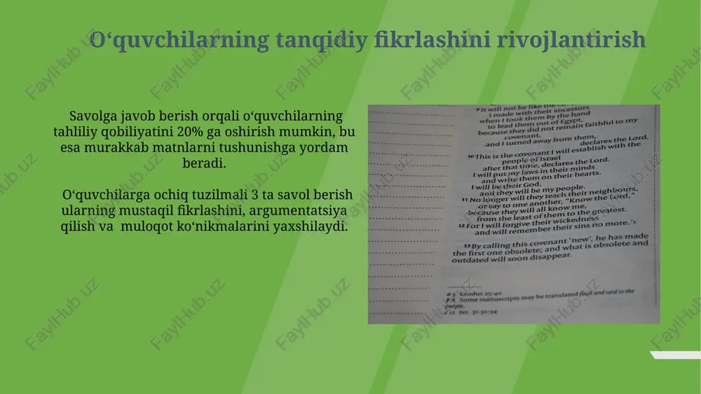 adabiy taʼlimda savol topshiriqlardan foydalanish - Page 5