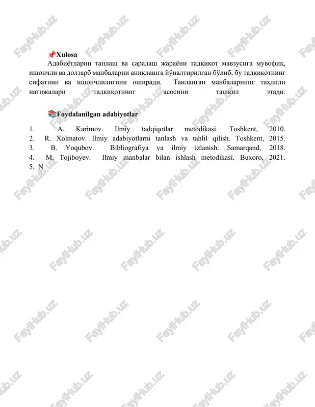 adabiyotni izlash va tanlash - Page 5