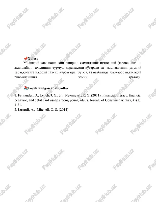 moliyaviy savodxonlikni oshirish - Page 5