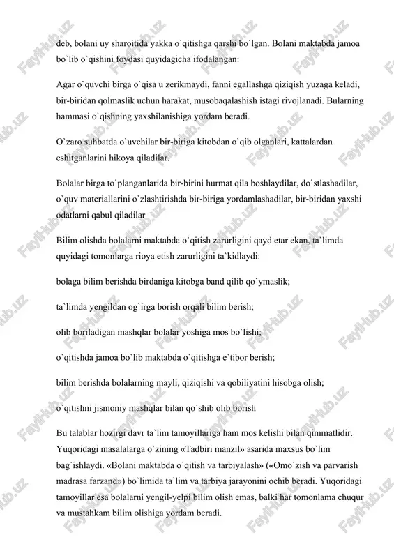 niga e`tibor berishi; ta`limda turli metod va shakllardan foydalanishi; talabalning xotirasi, bilimlarni egallash qobiliyati, shaxsiy xususiyatlarini bilishi; fanga qiziqtira olishi; berilayotgan bilimlarning eng muhimini ajratib bera olishi; bilimlarni talabalarga tushunarli, uning yoshi, aqliy darajasiga mos ravishda berishi; har bir so`zning bolalar hissiyotini uyg`otish darajasida bo`lishiga erishishi zarur, deydi olim .ibn sino ta`limotida bilishda qaysi metodlardan foydalanilmasin – u og`zaki ifodami, bilimlarni tushuntirishmi, turli ko`rinishdagi suhbatmi, tajribalarmi, baribir talabada haqiqiy bilim hosil qilish mustaqil, mantiqiy fikrlash qobiliyatini rivojlantirish, olgan bilimlarini amaliyotga tadbiq eta olish qobiliyatini tarkib toptirish asosiy maqsad bo`lgan. shu jihatdan olimning «hay ibn yaqzon» asari kishilarning did – farosatini o`stirishi, fikr doirasini kengaytirishi bilan ta`lim – tarbiyada katta ahamiyatga ega. uning nomi ham shunga ishor qiladi: «hay ibn yaqzon» (uyg`oq o`g`li tirik). bu asar farosat ilmi haqida ekanligini ibn sinonining o`zi ham ta`kidalaydi. mazkur asarni ibn sino 1023 yilda hamadonga yaqin bo`lgan faradjon qal`asi qamoqxonasida yozga deyishadi ibn sino …