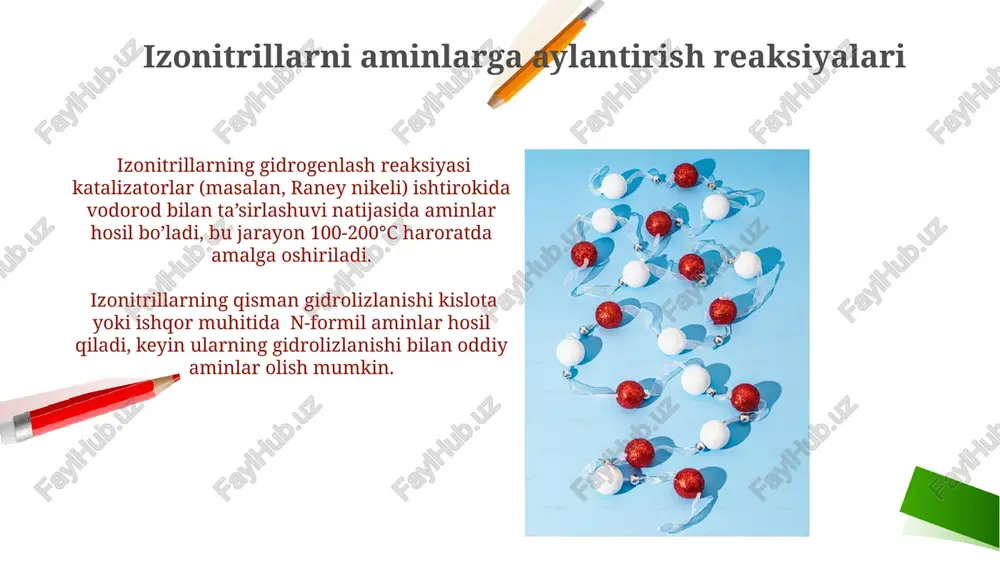 amino birikmalar nitrinlar izonitrinlardan olinishi - Page 5
