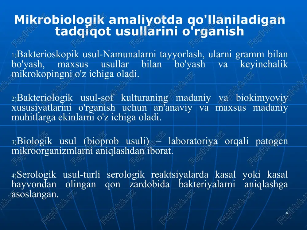 mikrobiologiya laboratoriyasi ishlash qoidalari - Page 5