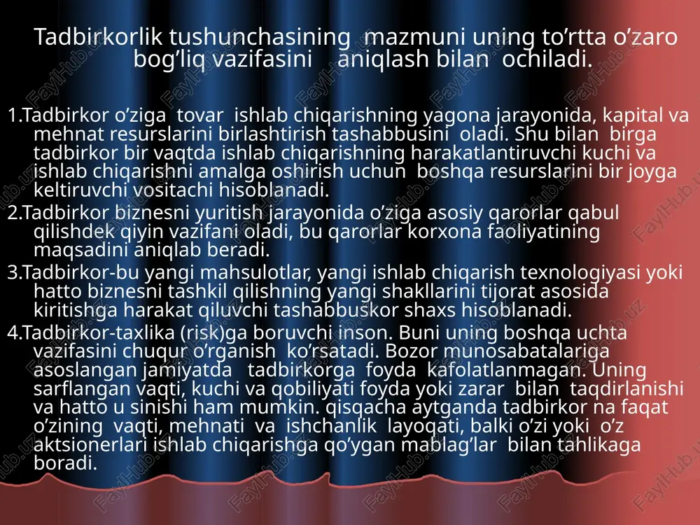 tadbirkorlik tushunchasi va uning mohiyati - Page 5