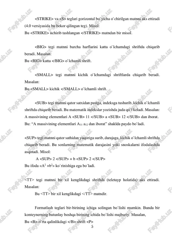 uasi), texnik va metodik ta’minot, qo’shimcha yordamchi vositalar kiradi. o’rgatuvchi dasturlar – o’quvchilarning bilim darajasi va qiziqishlaridan kelib chiqib yangi bilimlarni o’zlashtirishga yo’naltiradi; test dasturlari – egallangan bilim, malaka va ko’nikmalarni tekshirish yoki baholash maqsadlarida qo’llaniladi; mashq qildirgichlar - avval o’zlashtirilgan o’quv materialini takrorlash va mustahkamlashga xizmat qiladi; pedagogik dasturiy vositalarga qo’yiladigan didaktik talablarga quyidagilar kiradi: ilmiylik, tushunarli, qat’iy va tizimli bayon etilishi bilan birgalikda (pedagogika, psixologiya, informatika, ergonomikaning asosiy tamoyillarini, zamonaviy fanning fundamental asoslarini hisobga olib, o’quv faoliyati mazmunini qurish imkoniyatini ta’minlash), uzluksizlik va yaxlitlik (ilgari o’rganilgan bilimlarning mantiqiy oqibati hamda to’ldiruvchisi hisoblanadi), izchillik, muammolilik, ko’rgazmalilik, faollashtirish (o’qitish mustaqilligi hamda faollilik 10 xususiyatining mavjudligi), o’qitish natijalarini o’zlashtirish mustahkamliligi, muloqotning interfaolliligi, o’qitish, tarbiyalash, rivojlantirish va amaliyotning yaxlit birligi. metodik talablarga quyidagilar kiradi: aniq o’quv fanining o’ziga xos xususiyatlarini hisobga olish, ma’lum bir faning o’ziga xosligini hisobga olish, axborotni zamonaviy metodlari o’zaro bog’liqliligi, o’zaro aloqadorliligi, turli- tumanligi, amalga oshirilishi. psixologik talablarga …
