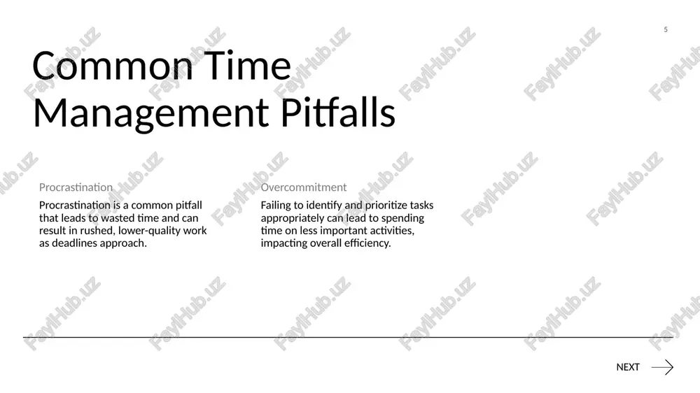 the importance of time management - Page 5