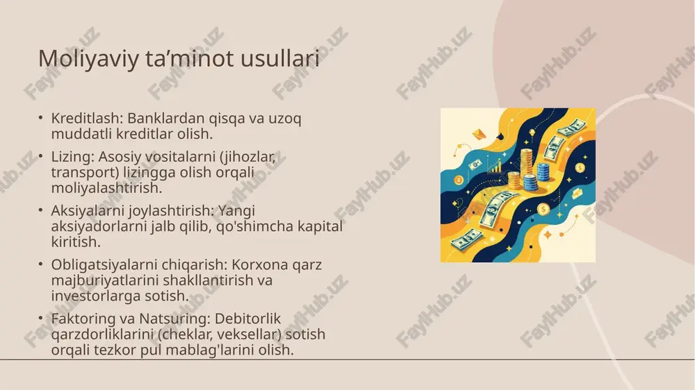 kapital va moliyaviy ta’minot jarayonini boshqarish - Page 5