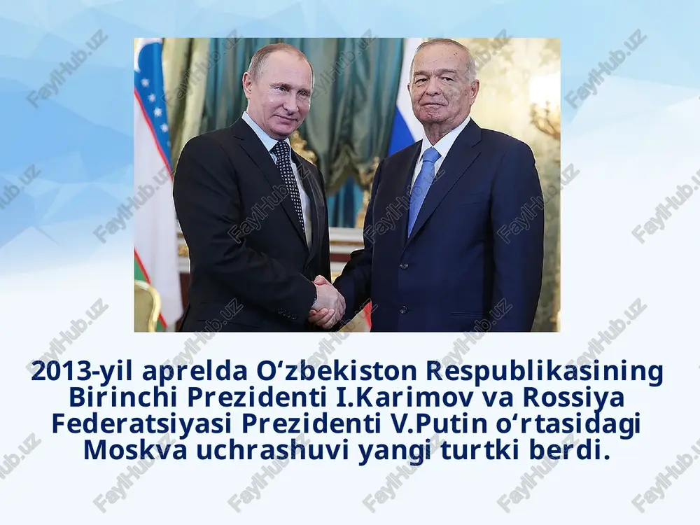 o'zbekiston va rossiya davlatlari arasidagi yangi bosqichdagi munosabatlar haqida ma'lumot. - Page 5