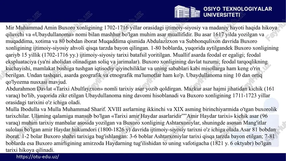 ing birinehi yarmida ota osiyo hhagidagitariiy geografiktadqigotlar