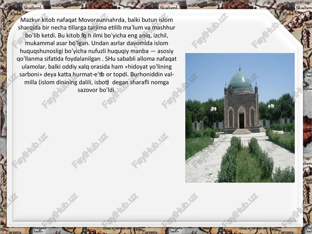 burxonuddin marğinoniy va uning al hidoya asari - Page 5