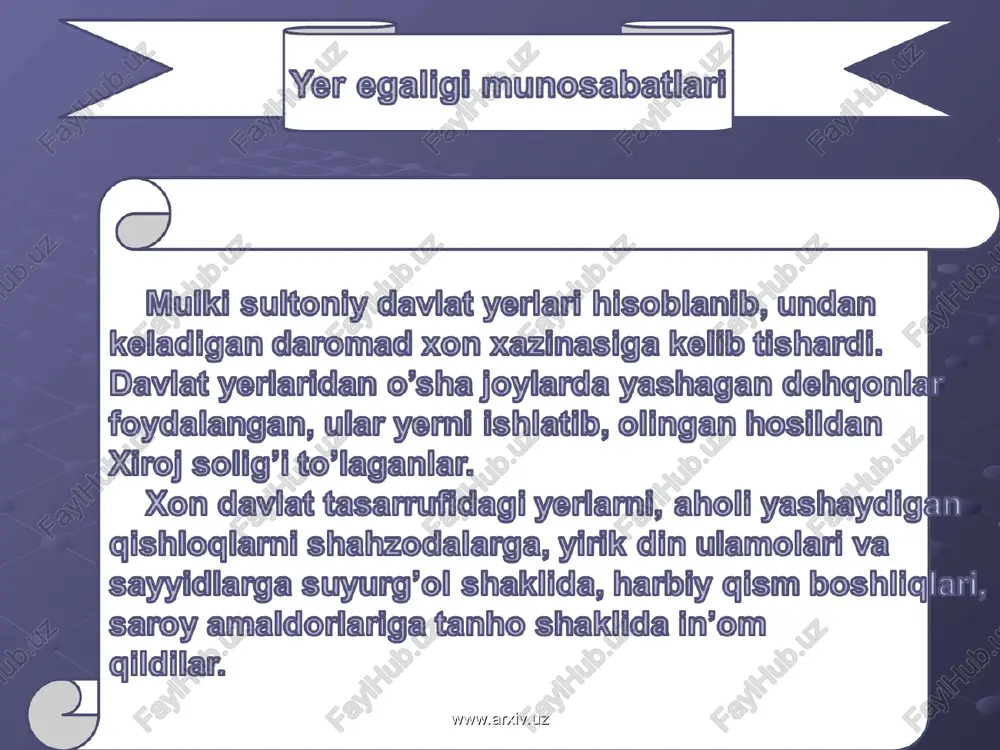 davlat yerlari amlok mamalaka araziy podshohiy mulki devon - Page 5