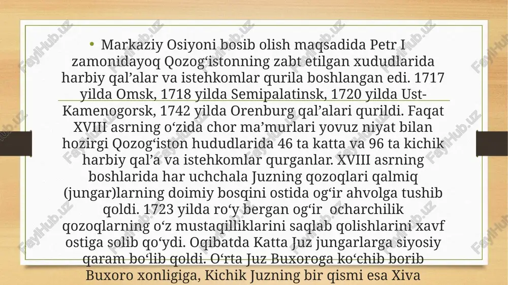 o`rta osiyoning rossiya imperiyasi tomonidan bosibolinishi - Page 5