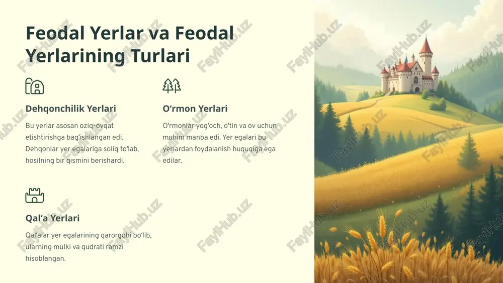 soniyatning o'ziga xosligi, ilmiy kashfiyotlar va ijtimoiy o'zgarishlarning boshlanishi. o'rta asrlar davri feodalizmning pasayishi va yangi davrning boshlanishi bilan yakunlandi. bu o'tish davri murakkab va dramatik o'zgarishlar bilan tavsiflangan. bu jarayonda shaharlarning rivojlanishi, savdo-sotiqning o'sishi, yangi texnologiyalar va g'oyalar muhim rol o'ynagan. natijada, markaziylashgan davlatlarning paydo bo'lishi, qirollik hokimiyatining mustahkamlanishi va feodal lordlarning ta'sirining kamayishi kuzatildi. bundan tashqari, insoniyatning o'ziga xosligi haqida yangi g'oyalar, ilmiy kashfiyotlar va ijtimoiy o'zgarishlarning boshlanishi yangi davrning kelishini belgilab berdi. 12 image1.png image2.png image3.png image4.png image5.png image6.png image7.png image8.png image9.png image10.png image11.png image12.png image13.png image14.png image15.png image16.png image17.png image18.png image19.png image20.png image21.png the feueual land ownesf the deshindin dies < ct «ain inthe canenght ees eth fas po ta roceales the lithe nane ts buick « lewere frazier with guind of feaulik. therues of sawars thie cafente aon a ounal en land avunrensiits fetday the eypees acta aas a phate ne aud ww .