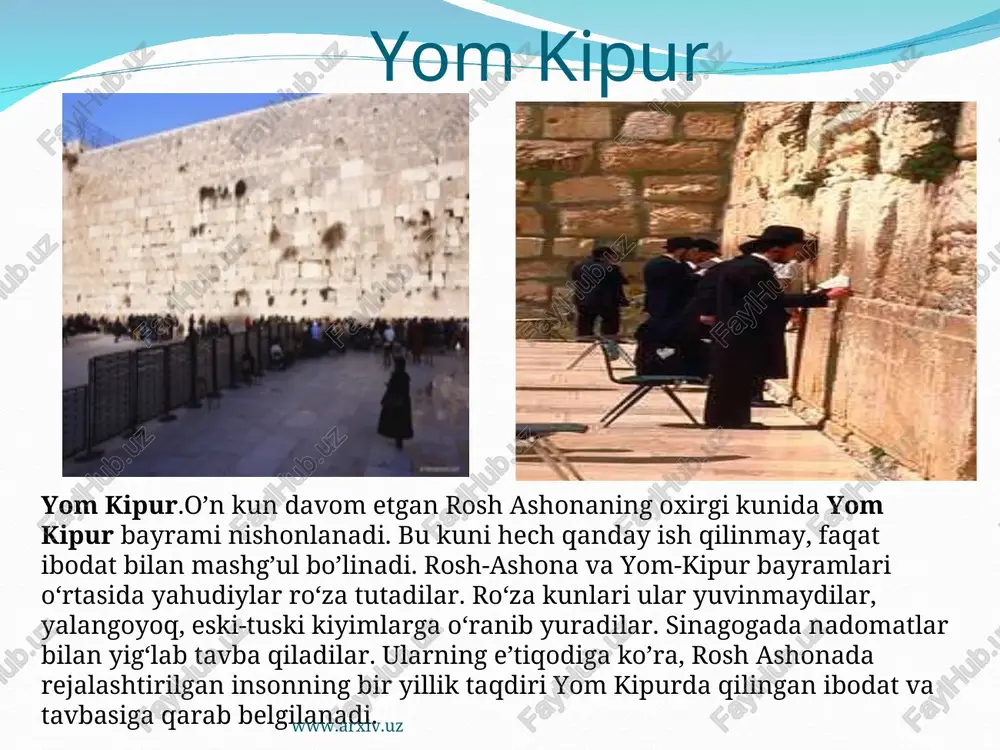 yahudiy marosimlari va bayramlari - Page 5