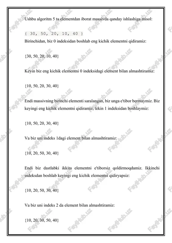 totipi keltirilgan funksiya turli chaqirishga ega bo’lishi mumkin: //funksiya prototipi void butun_son(int i,bool bayroq=true,char blg=’\n’); //funksiyani chaqirish variantlari butun_son(1,false,’a’); butun_son(2,false); butun_son(3); birinchi chaqiruvda barcha parametrlar mos argumentlar orqali qiymatlarini qabul qiladi, ikkinchi holda i parametri 2 qiymatini, bayroq parametri false qiymatini va blg o’zgaruvchisi kelishuv bo’yicha ‘\n’ qiymatini qabul qiladi. kelishuv bo’yicha qiymat berishning bitta sharti bor - para-metrlar ro’yxatida kelishuv bo’yicha qiymat berilgan parametrlardan keyingi parametrlar ham kelishuv bo’yicha qiymatga ega bo’lishlari shart. yuqoridagi misolda i parametri kelishuv bo’yicha qiymat qabul qilingan holda, bayroq yoki blg parametrlari qiymatsiz bo’lishi mumkin emas. misol tariqasida berilgan sonni ko’rsatilgan aniqlikda chop etuvchi programmani ko’raylik. qo’yilgan masalani yechishda sonni darajaga oshirish funksiyasi - pow() va suzuvchi nuqtali uzun sondan modul olish fabsl() funksiyasidan foydal-niladi. bu funksiyalar prototipi «math.h» sarlavha faylida joylashgan. #include #include using namespace std; void chop_qilish(double numb, double aniqlik=1, bool bayroq = true) { if(!bayroq) numb=fabsl(numb); numb=(int)(numb*pow(10,aniqlik)); numb=numb/pow(10,aniqlik); cout using namespace …