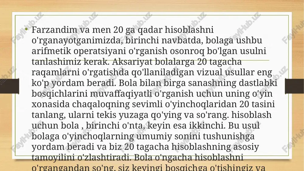 elementar matematika sifanida yozgan taqdimot - Page 5