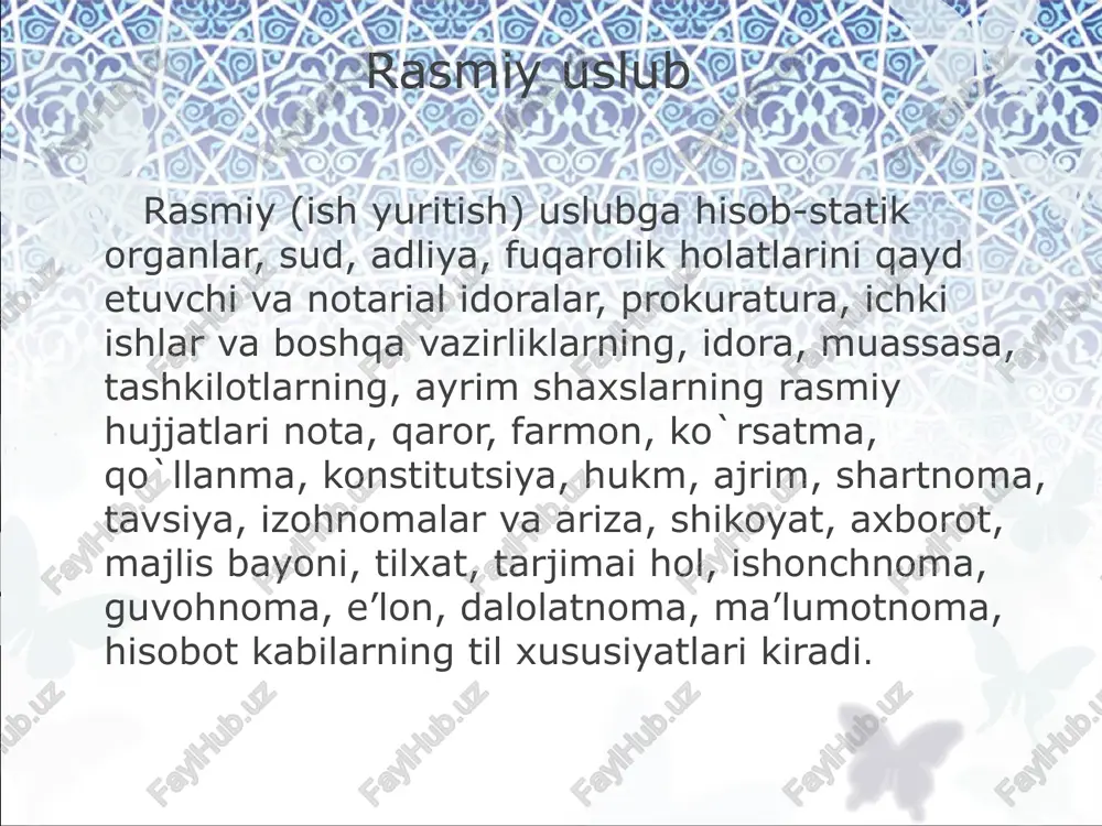 phhmar xyayra kupho keimium ba umkapwimwh, hamommiim othimiim, wkapara oephjihiwh thz3amhhhht mojuimh- texhuk 6a3achhh myctaxkamjlalll makca/hla kapop khjiamah: 1.¥36exncron peciy6nukacu basupiap maxxamacunuur 2004 iimn 17 mapraarn 126-conmm «¥36ekkuhoo» musi arentaurn (aowhathhh tauim 9th ‘tyfphcha»rh kapoph paxoapsink ba kpo yuyh kao kmimhchh. 2.kyimmarunap: “v36exkuno” muuinit arentauru camapkahil bunoat oynhmmhmhy talikhinit tyy3hjimaacch, alilapata ty3himacu 1-2 wulobasapra; -pulosira kupho kenaérrah ba yhkaétrah khho-bheo maxcysiotiaphha 9kchepth3a kmwimi kommcchach tapkhoh 3-hi0bara; be “¥36exxuno” muiumit arentiurunnar camapkana buiost 6yimmn husomn 4- wjlopara acocah; -buioatha khho-bayeo coxacmhh saxiuman y4syh 2004-2005 hunra mysbkaylahrah yopa-taqoupsap perkacu s-hlobara acocah taachmknahchh. 3.“v36exkuho” muni arentauru buioat oyimmm altiiapay xoahmjiaaphuaht yekahrah mukjoph 3-khwhah hoopat kwiho gejirhahchh. ykaponme umaapu 6yiinsa mup3o yayr6ek tymansapapo dykaposm« cyaura jabbotap: —typace lepanu %k¥paenn, 1950 fin tyrharan, munau >koiiu: toumker maxps, mupso yayrgex ty sa, hanp¥s xsacn, 100 -yii, 36-xonanonaa ncrhkomar kiuiai kabobtapjiap: 1. kypaes dpanu wepanvesuy, 1982 fim ryruaran, aura 2koiin: token maxpy, mupso yaryrgex ty mant, bormmamon …