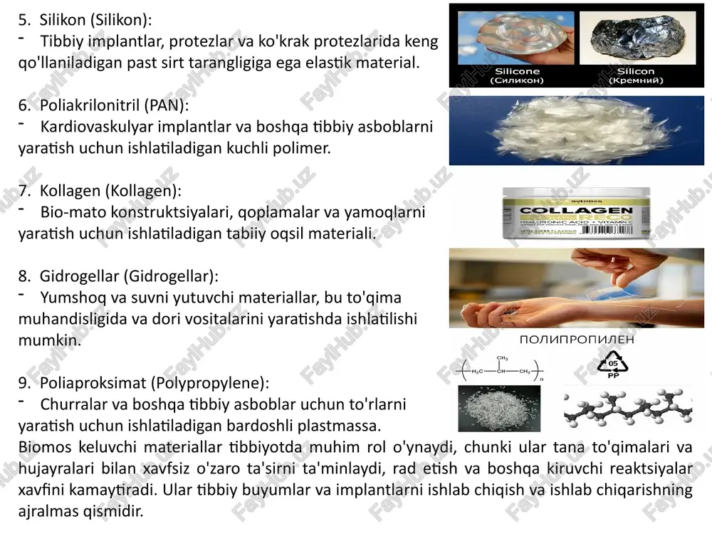 a ikkita xususiyatga ega: biologik kuch yoki to'qimalarni qo'llab — quvvatlash-so'ruvchi ipning inson tanasida bo'lgan davri asl kuchining yana 10-20 foizini saqlab qoladi. to'liq rezorbsiya davri-bu rezorbsiya ipining tanada to'liq erishi uchun zarur bo'lgan vaqt. shartli ravishda so'riladigan materiallar bir martali ishlatiladigan ignaga bosilgan ipak jarrohlik ipi. igna ichiga bosilgan neylon jarrohlik ip (monofilament) shartli ravishda eriydigan guruhga quyidagilar kiradi: - ipak; - poliamidlar yoki neylon; - poliuretanlar. jismoniy xususiyatlariga ko'ra ipak jarrohlikda oltin standart hisoblanadi. bu yumshoq, egiluvchan, bardoshli, 2 ta tugunni to'qishga imkon beradi. biroq, ipak tabiiy kelib chiqadigan materiallar deb tasniflanganligi sababli, uni kimyoviy xossalari bo'yicha faqat katgut bilan taqqoslash mumkin va yallig'lanishning ipakka reaktsiyasi katgutga qaraganda biroz kamroq aniqlanadi. so'rilmaydigan materiallar. so'rilmaydigan tikuv materialidan qo'lda teri tikuvlari. yelkaning yara qirralarini tantal qavslar bilan mahkamlash. teri tikuvibularga quyidagilar kiradi: - polyesterlar (poliesterlar yoki lavsanlar) - polipropilen (poliolefinlar) - floropolimer materiallar guruhi polyester (poliester yoki lavsan) filamentlari-poliamidlarga qaraganda …
