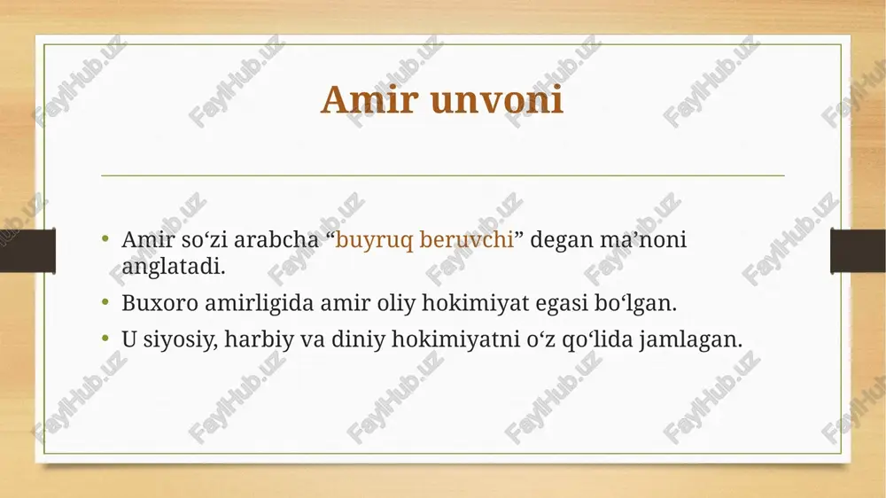 buxoro amirligi dasaroyun vonlari va mansablari - Page 5