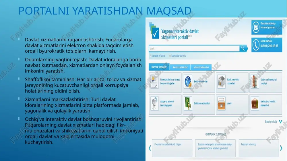 ar mahkamasi huzuridagi davlat test markazi o'zbekiston respublikasi oliy ta’lim, fan va innovatsiyalar vazirligi huzuridagi bilim va malakalarni baholash agentligi arizani ko'rib chiqish uchun qabul gilinganligi to'g'risida xabarnoma a © < /docprops/thumbnail.jpeg ‘ovat zmator porta lon hls @ my.govuz