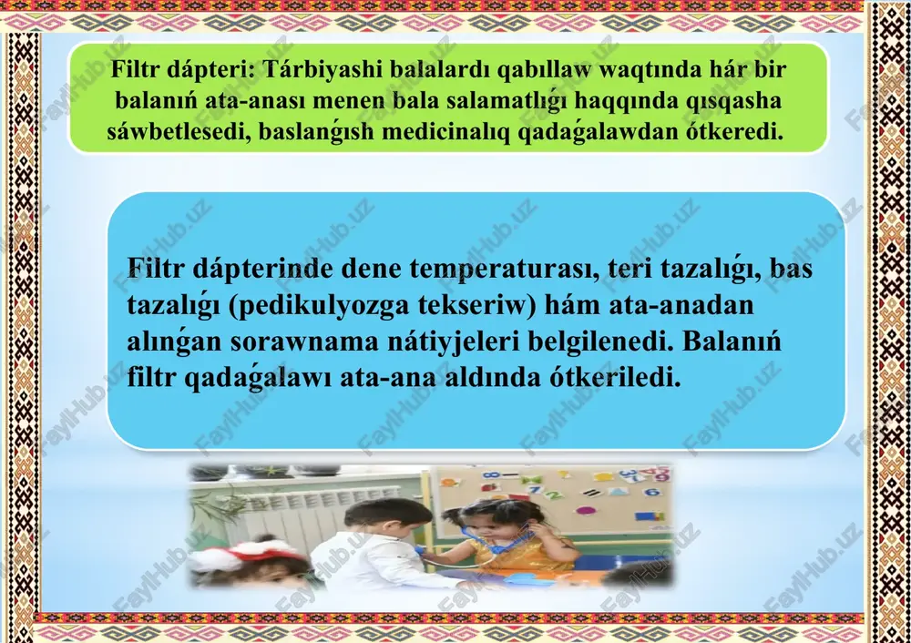 balalar qatnasın dizimge alıw dápteri - Page 5