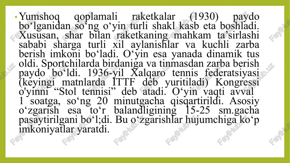 erkaklar o‘rtasidagi yakkalik bahslarda shvetsiyalik yan-uve yaldner, 2003-yilda avstriyalik yerner shlager, 2000-yilda esa juftlik bahslarda shvetsiyaning erkaklar jamoasi qo’lga kiritgan. 1988-yildan 2016-yilgacha bo‘lib o‘tgan olimpiya o‘yinlarida 32 ta oltin medaldan 28 tasini xitoyliklar, yana uchta oltin medalni janubiy koreya vakillari qo'lga kiritishgan (yevropaliklar orasida yan-uve valdner yagona olimpiya chempioni hisoblanadi). pekindagi olimpiya o‘yinlarida xitoyliklar erkaklar va ayollar yakkalik bahslarida shohsupanmg barcha o‘rinlarini egallashgan, shuningdek, ayollar va erkaklar jamoaviy bahslarda ham g‘alaba qozonganlar. shimdan keyin olimpiada reglamentiga o‘zgartirish kiritilgan. bunga ko'ra (2012-yildan boshlab) shaxsiy turnirda har bir davlatdan 2 nafardan ko‘p bo‘lmagan ayol sportchilar qatnashishi mumkinligi belgilab qo‘yilgan. hozirgi kunda xitoylik sportchilar butun dunyo bo‘ylab tarqalib, fuqarolikni o‘zgartirgan holda ko‘plab mamlakatlar terma jamoalarida o‘ynab kelmoqdalar. 1957-yilda yevropa stol tennisi ittifoqi (ettu) tuzilgan va shtab-kvartira qilib shvetsiyaning stokgolm shahri belgilangan. stol tennisi sport turi nafaqat osiyoda balki yevropada ham ommabop bo‘lib (2016-yil holatiga ko‘ra) 57 mamlakat ettuga a’zolikka qabul qilingan. hozirgi kunga …