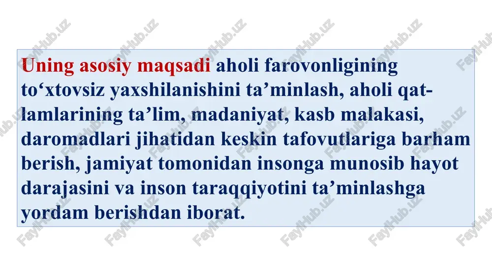 tining barcha majburiyatlariga nisbati; - kapitallashtirish koeffitsienti, o‘z kapitalini bozor qiymati qarz mablag‘larining balans qiymatiga nisbati; - menejment koeffitsienti, sotishdan olingan pul tushumining joriy majburiyatlar miqdoriga nisbati. korxona xavfsizligini ta’minlash uchun huquqiy, tashkiliy, texnik tavsifdagi chora-tadbirlar majmuasini ishlab chiqish lozim. korxona xavfsizligini ta’minlashning asosiy tamoyillari quyidagilardan iborat bo‘ladi: - qonuniylik; - iqtisodiy maqsadga muvofiqlik va foydalilik - dasturli-maqsadli rejalashtirish, mustaqillik va mas’uliyat - o‘zaro hamkorlik va faoliyatlarni muvofiqlashtirish - ixtisoslashuv va professionalizm - ishni tashkil etish - talabchanlik va nazoratning ochiqligi. 1. qonuniylik – xavfsizlik choralari mamlakatda amal qilayotgan qonunlar doirasida ishlab chiqiladi. 2. iqtisodiy maqsadga muvofiqlik va foydalilik – ko‘rilayotgan iqtisodiy xavfsizlik choralari xo‘jalik faoliyatining yomonlashuviga, foydasining kamayib ketishiga olib kelmasligi kerak. 3. dasturli-maqsadli rejalashtirish, mustaqillik va mas’uliyat – korxonaning xavfsizlik xizmati o‘z faoliyati uchun zarur bo‘lgan mablag‘, resurs, moddiy texnika anjomlari bilan ta’minlangan bo‘lishi lozim. 4. o‘zaro hamkorlik va faoliyatlarni muvofiqlashtirish – korxonaning turli bo‘limlari ushbu tamoyil asosida …