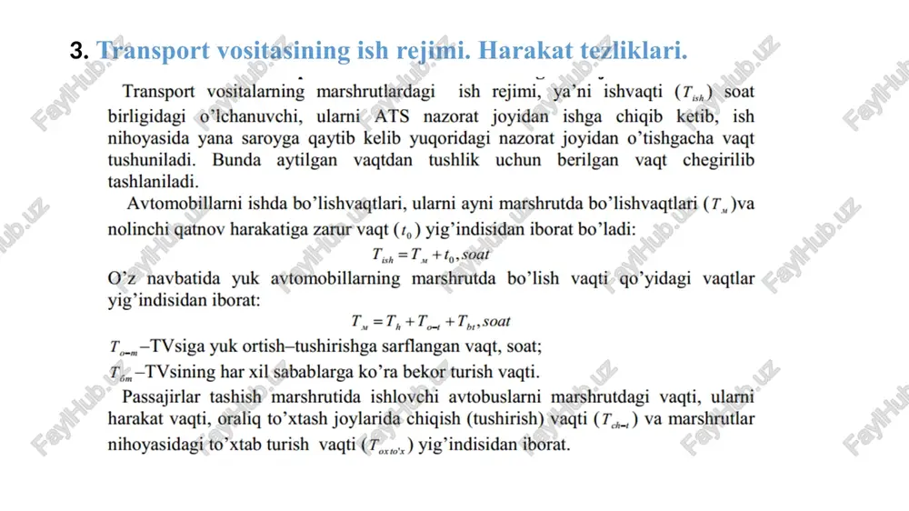 avtomobil transporti ishining asosiy ko`rsatkichlari - Page 5