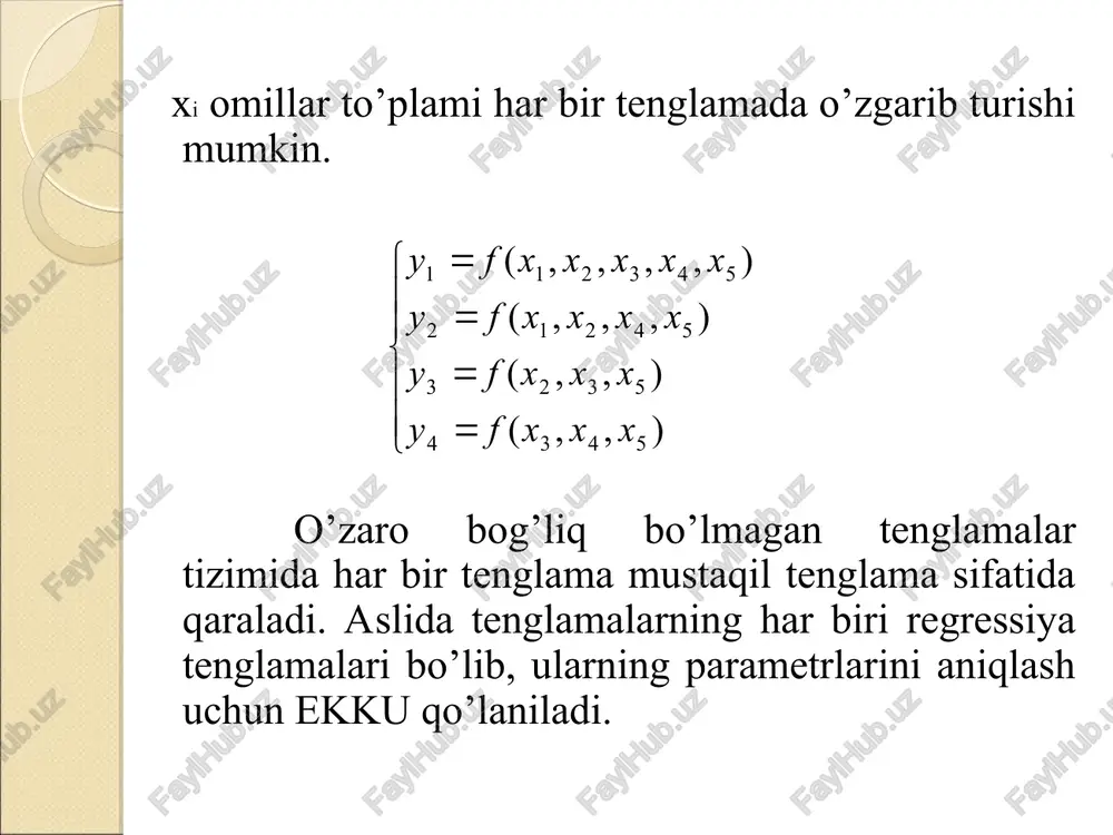 tenglamalar tizimi ko'rinishidagi ekonometrik modellar - Page 5