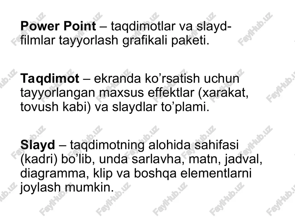 ms power point (taqdimot yaratish dasturi) - Page 5