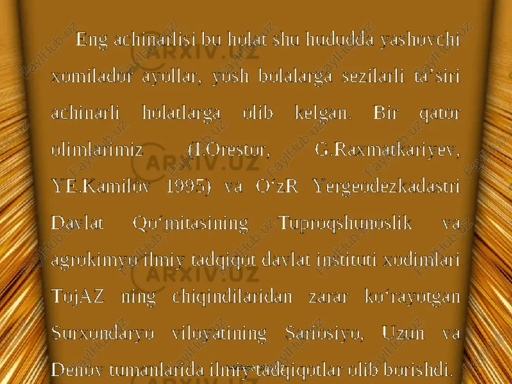 tuproqlarning petsiditlar bilan ifloslanishi - Page 5