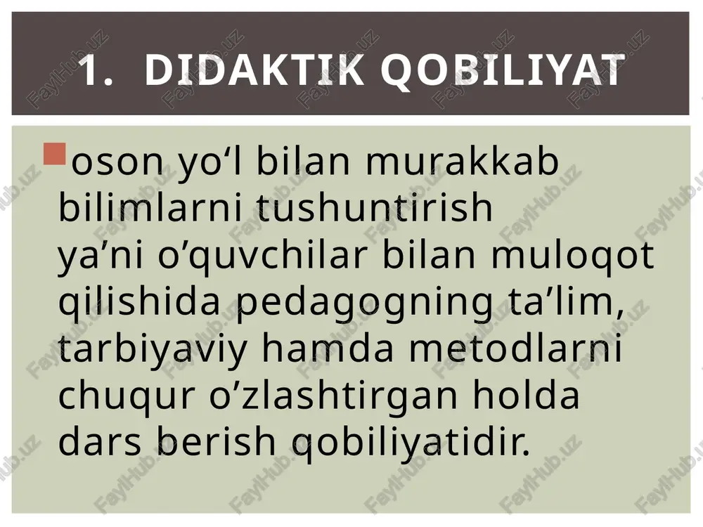 o’qituvchi faoliyatida pedagogik qobiliyatlar - Page 5