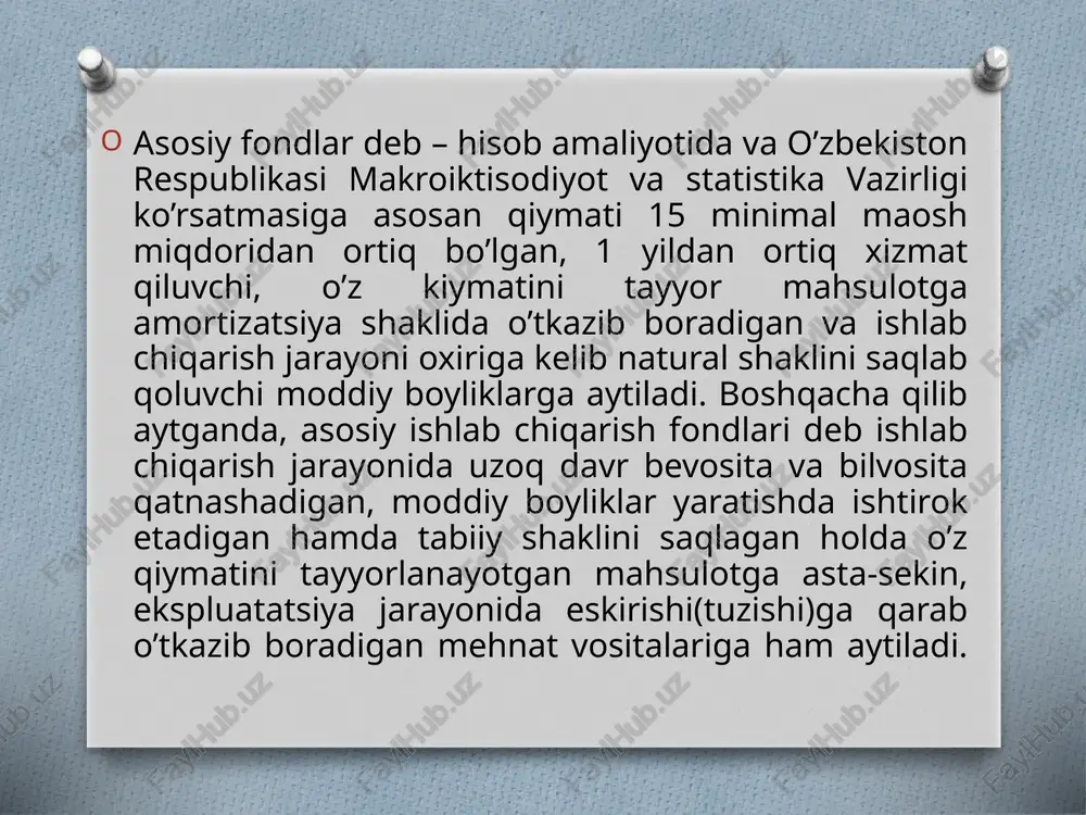 korxonaning asosiy fondlari va ishlab chiqarish quvvatlari - Page 5