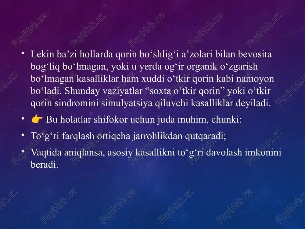 o‘tkir qorin sindromini simulyatsiya qiluvchi kasalliklar tasnifi - Page 5