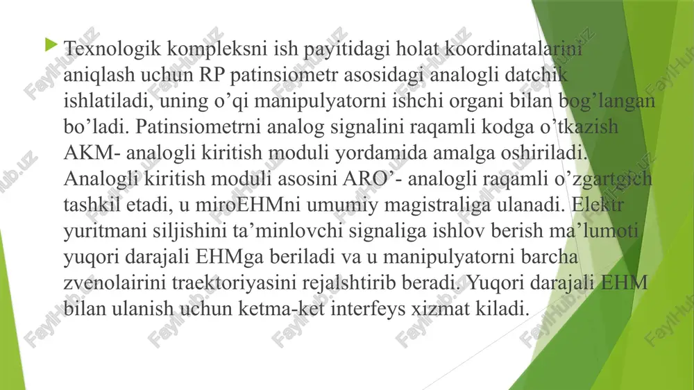 robottexnikasining mikroprotsessorli boshqariladigan elektyuritmalari - Page 5
