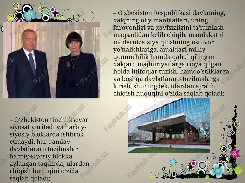 o‘zbekiston respublikasining tashqi siyosiy faoliyati konsepsiyasi - Page 5
