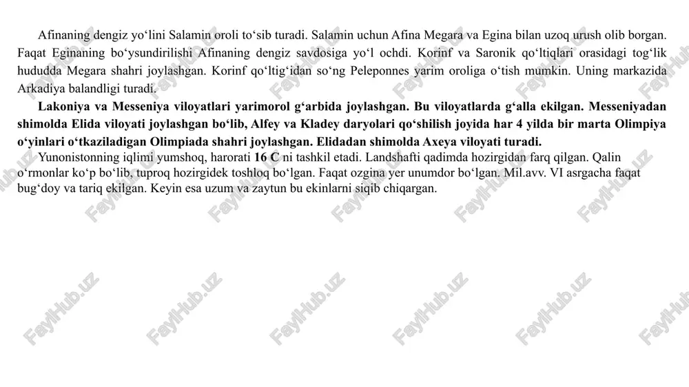 li ekani shubha qilinadi. fukidid peloponnes urushi tarixini o‘ziga ma’lum bo‘lgan ma’lumotlar asosida tahlil qiladi. bu ilmiy-tarixiy tanqidning boshlanishi edi. ksenofontning yunon tarixi bo‘yicha yozgan asari fukidid tarixining davomi edi. afinalik ksenofont (taxminan mil.avv. 430–360- yillar) boy, zodagon oilasidan bo‘lib, suqrotning sho­girdi bo‘lgan. u shahzoda kayxusrav qoshinida yollanma sarkarda bo‘lib xizmat qiladi. shahzoda mil.avv. 401-yil kunaks yonidagi jangda yengilgach, ksenofont spartaga harbiy xizmat­ga kirdi. podsho ageselay bilan do‘stlashdi. shundan so‘ng afina uni xoin deb hisoblab, umrbod shahardan quvg‘in qildi. ksenofontning «yunon tarixi» mil.avv. 410-yildan boshlanib, peloponnes urushining nihoyasiga bag‘ishlangan. kvint kursiy ruf rim tarixchisi taxminan mil. i asrda yashab, 40-yillarda makedoniyalik aleksandrning tarixi nomli 10 jildli asarini yozdi. i-ii jilddan boshqa barcha jildlari saqlanib qolgan. asarda makedoniyalik aleksandrning faoliyati tanqidiy yoritilgan. plutarxning «qiyosiy tarjimayi hollar» asari qadim­gi yunon-rim siyosiy arboblarining qiyosiy tarjimayi hollariga bag‘ishlangan. makedoniyalik aleksandrning sharqqa yurishlaridan so‘ng yunoniston tarixida arastu tarixi maktabi shakllandi. bu davrning eng ko‘zga ko‘ringan …