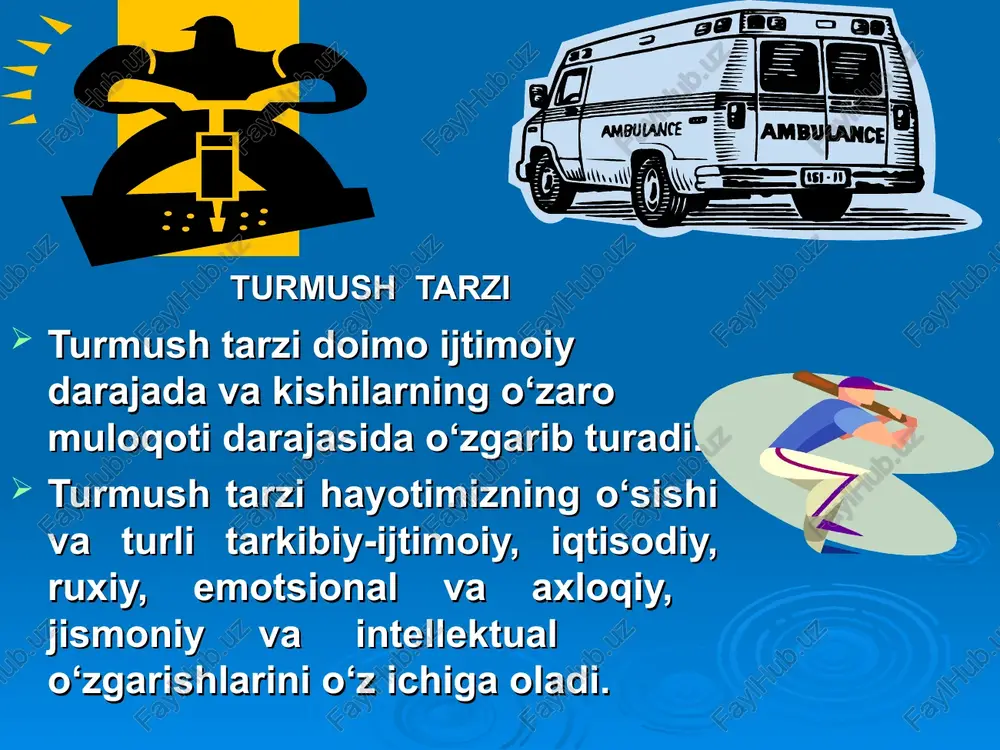 dan tayyorlangan mahsulotlarni dukkaklilarga, baliq, tovuq (100 g) yoki yog‘siz go‘sht (100 g) larga almashtiring. tarkibida yog‘ kam bo‘lgan sut (200 ml) va qatiq yoki kefir (200 ml), shuningdek yog‘ va tuz miqdori kam bo‘lgan sut mahsulotlari – tvorog, yogurt va pishloq (60-80 g) iste’mol qiling. tarkibida qand miqdori kam bo‘lgan mahsulotlarni tanlang va qandni kamroq iste’mol qiling, shirinliklarning iste’molini chegaralang. tuzni kam iste’mol qiling. kunlik ovqatlanish ratsionidagi umumiy osh tuzi miqdori bir choy qoshiq, ya’ni 5 g dan oshmasligi lozim. faqat yodlangan tuzni iste’mol qiling. ovqatlanganda choy ichmang. choy o‘rniga sabzavot va mevalarning tabiiy sharbatlari yoki oddiy qaynatilgan suv ichishingiz mumkin. choyni asosiy ovqatlanishlar orasidagi tanaffuslarda iste’mol qiling. ovqat tayyorlash jarayonida uning xavfsizligi ta’minlanishi zarur. taomlarni bug‘da dimlash, mikro to‘lqinli pech yoki duxovkada pishirish, qaynatish uning xavfsizligini ta’minlashga va tayyorlash jarayonida sarf qilingan, yog‘, tuz va qand miqdorini kamaytirishga yordam beradi. chaqaloqlar hayotining dastlabki 6 oyi mobaynida faqat ona …