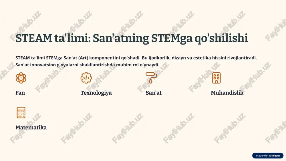 stem va steam ta'limi: umumiy ma'lumot - Page 5