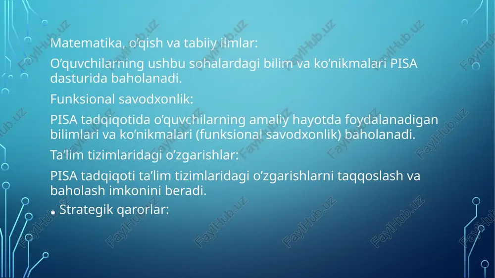 pisa - xalqaro o'quvchilarni baholash dasturi - Page 5