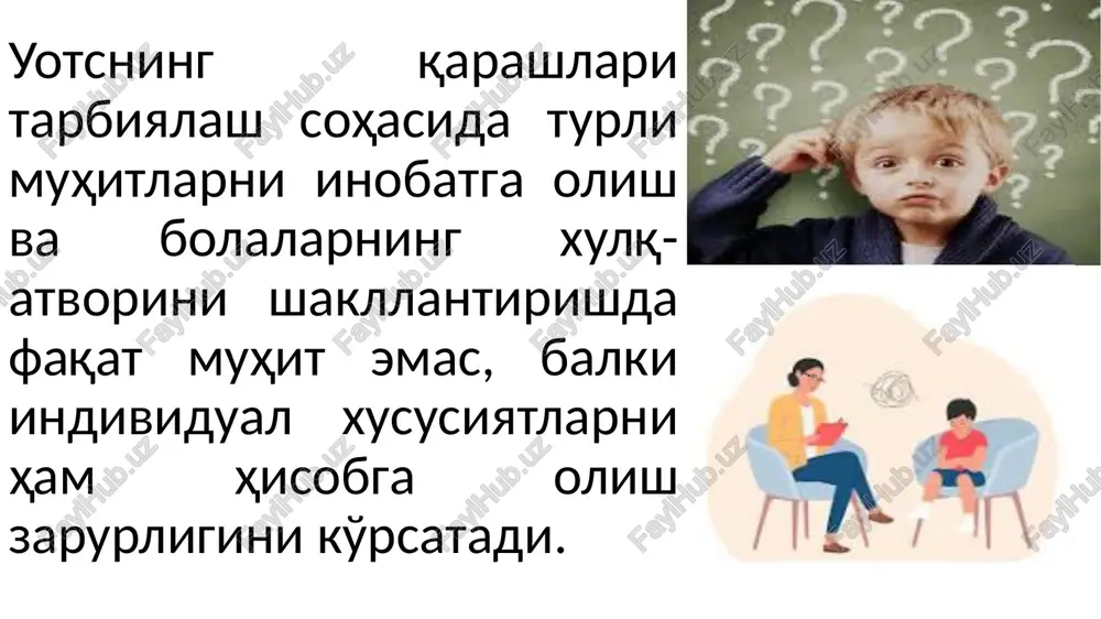 zaro aloqalarni o‘rganadi. ijtimoiy o‘rganish nazariyasining asosiy tamoyillari: 1.ijtimoiy ta'sir: miller va dollard ijtimoiy o‘rganishni insonning boshqa insonlardan o‘rganish jarayoni sifatida ko‘rishadi. bu jarayonda xulq-atvor ko‘rsatmalari, takrorlash va mukofotlar orqali shakllanadi. 2. o‘‘rganish: hayotiy tajribalar va boshqa insonlarning harakatlarini kuzatish orqali o‘rganish. bu jarayonda shaxslar o‘z xulq-atvorlarini boshqalarning muvaffaqiyatli harakatlariga moslashtirishga harakat qiladilar.rganishning asosiy turlari: muvozanat va ijtimoiy o‘rganish: shaxs ijtimoiy vaziyatlarda o‘z xulq-atvorini muvozanatga keltirishga intiladi. bu, shuningdek, odamlar orasidagi ijtimoiy o‘zaro aloqalarni yaxshilaydi. 3.motivatsiya: xulq-atvor ijtimoiy motivatsiyalar orqali shakllanadi. mukofot va jazolar xulq-atvorni kuchaytiradi yoki kamaytiradi. shuningdek, shaxsning qiziqishlari va ehtiyojlari ham muhim ahamiyatga ega. 4.o‘rganish jarayonlari: ijtimoiy o‘rganish jarayonida shaxslar ijtimoiy kontekstda o‘z hatti-harakatlarini o‘zgartirishni o‘rganadilar. bu, xususan, ijtimoiy norma va qadriyatlarga moslashish orqali amalga oshiriladi. 5. o‘zaro ta'sir: ijtimoiy o‘rganish nazariyasi o‘zaro ta'sir va o‘zaro munosabatlarning ahamiyatini ta'kidlaydi. shaxslar o‘zaro ta'sir orqali o‘rganadilar va xulq-atvorlarini rivojlantiradilar. miller va dollardning ijtimoiy o‘rganish nazariyasi, o‘rganish jarayonining kompleksligini va …