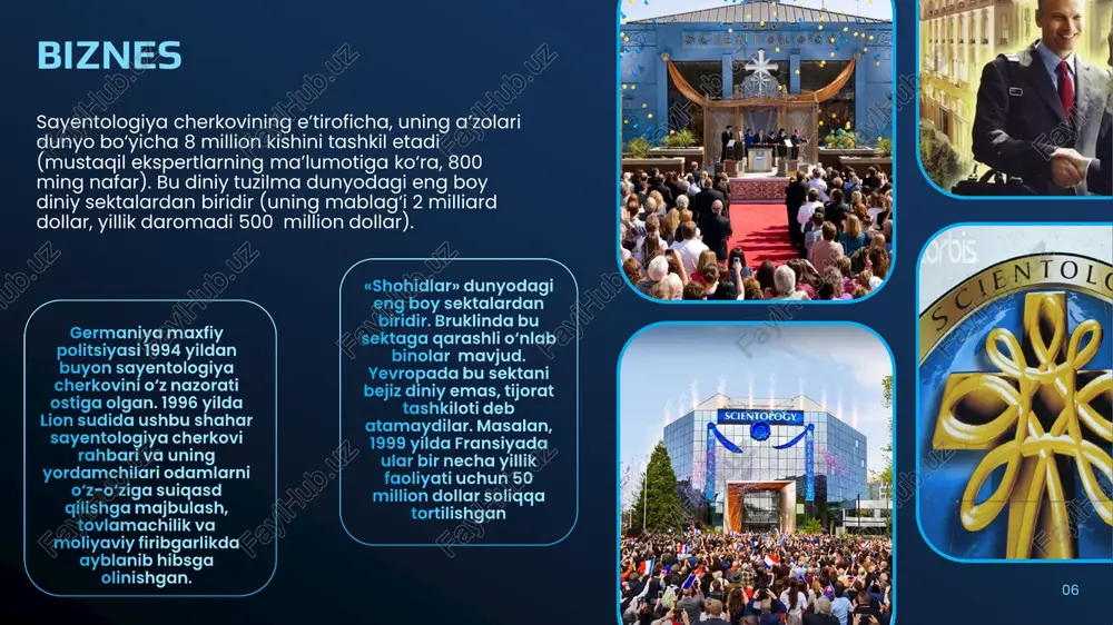 va erkak mormon tomonidan olib borilmoqda. ularning aksariyatini yoshlar tashkil qiladi va ular o‘z hayotlarini missionerlik uchun bag‘ishlagan. bugungi kunda mormonlar dunyoning 160 mamlakatida faoliyat olib borib, taxminan 30 ming cherkov va 12 million izdoshlariga ega. rasmiy xristianlik mormonlarni “adashgan oqim” sifatida e’tirof etadi. mormonlar ota-xudo, iso masih va muqaddas ruh bilan bog‘liq e’tiqodni tan oladilar. ularga ko‘ra, injil xudoning so‘zidir, uni, xato qilmaslik sharti bilan tarjima qilish mumkin. mormon kitobi ham xudoning so‘zidir. iso masihning qayta tirilish joyi amerika qit’asidir. yangi quddus amerikada quriladi; shaxsan isoning o‘zi uni boshqaradi, dunyo yangilanadi va xuddi jannatdek ko‘rinish oladi. iso ming yillik saltanat quradi va unga imon keltirganlar, yordamchi bo‘lgan (mormon) lar najot topadilar. krishnani anglash jamiyati xalqaro krishnani anglash jamiyati hindistonlik abxay charan de (1896-1977) tomonidan tashkil etilgan. u 1947 yilda “veda” falsafasi bilimdoni sifatida “bxaktivedanta” (sanskr. “sodiqlik”, “fidokorona xizmat”) unvoniga sazovor bo‘ladi. sanskrit tilidan ingliz tiliga ko‘pgina “veda” matnlari, jumladan, …